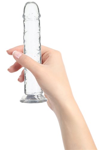 Addiction Crystal Vertical Dong Clear Tpe W/ Bullet "