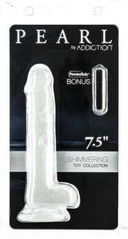 Addiction Pearl 7.5 Dong Pearl White Tpe W/ Bullet " Default Title