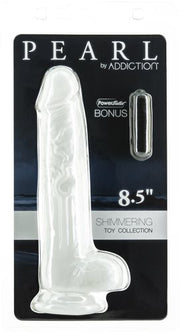 Addiction Pearl 8.5 Dong Pearl White Tpe W/ Bullet " Default Title