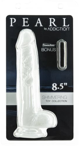 Addiction Pearl 8.5 Dong Pearl White Tpe W/ Bullet " Default Title