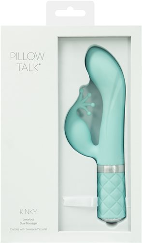 Pillow Talk Kinky Clitoral W/ Swarovski Crystal Teal Green
