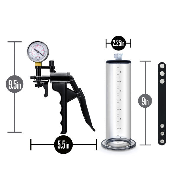 Performance Vx8 Premium Penis Pump System W/ Silicone Cock Strap Clear