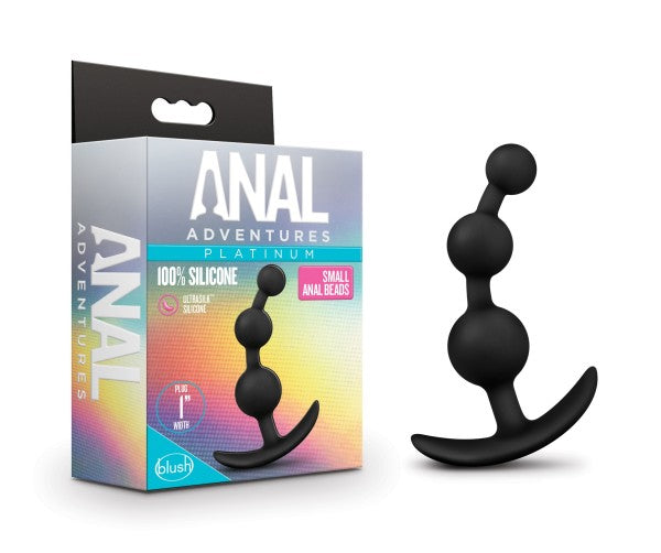 Anal Adventures Platinum Small Anal Beads Black Default Title