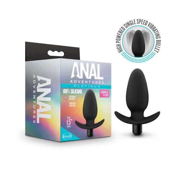 Anal Adventures Platinum Silicone Saddle Plug Black Default Title