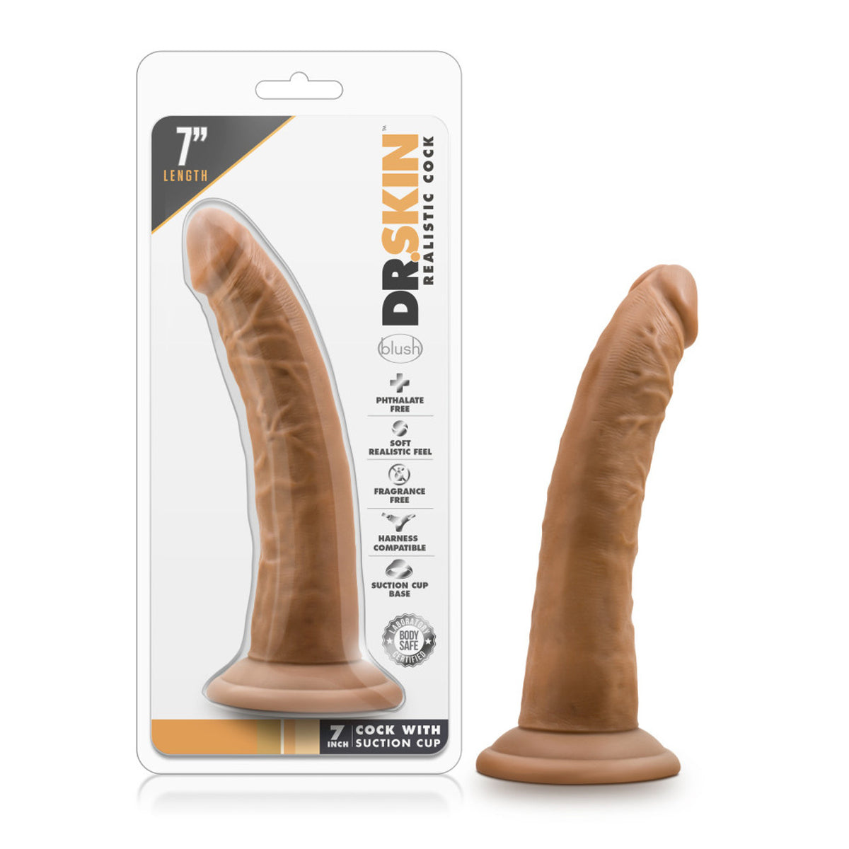 Dr Skin 7" Cock W Suction Cup