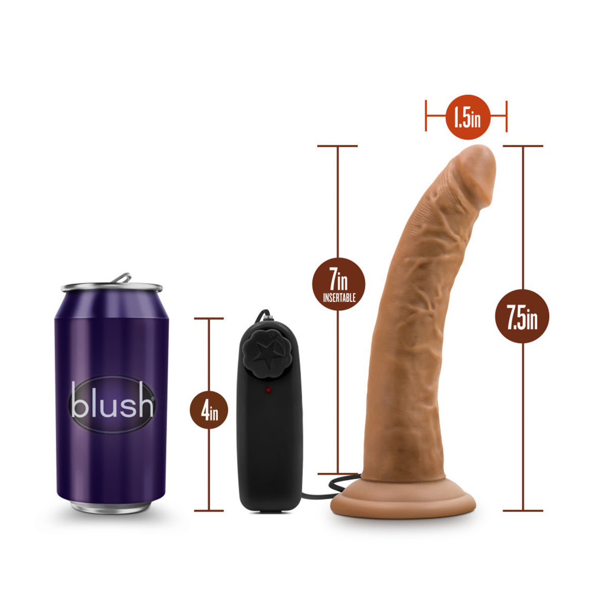 Dr. Skin Dr. Dave 7in Vibrating Cock W/ Suction Cup