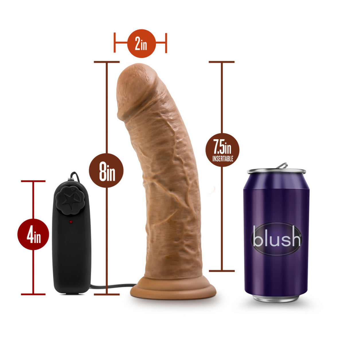 Dr. Skin Dr. Joe 8in Vibrating Cock W/ Suction Cup