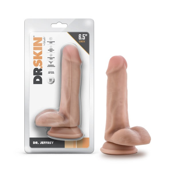 Dr. Skin Dr. Jeffrey 6.5in Dildo W/ Balls BeigeBeige