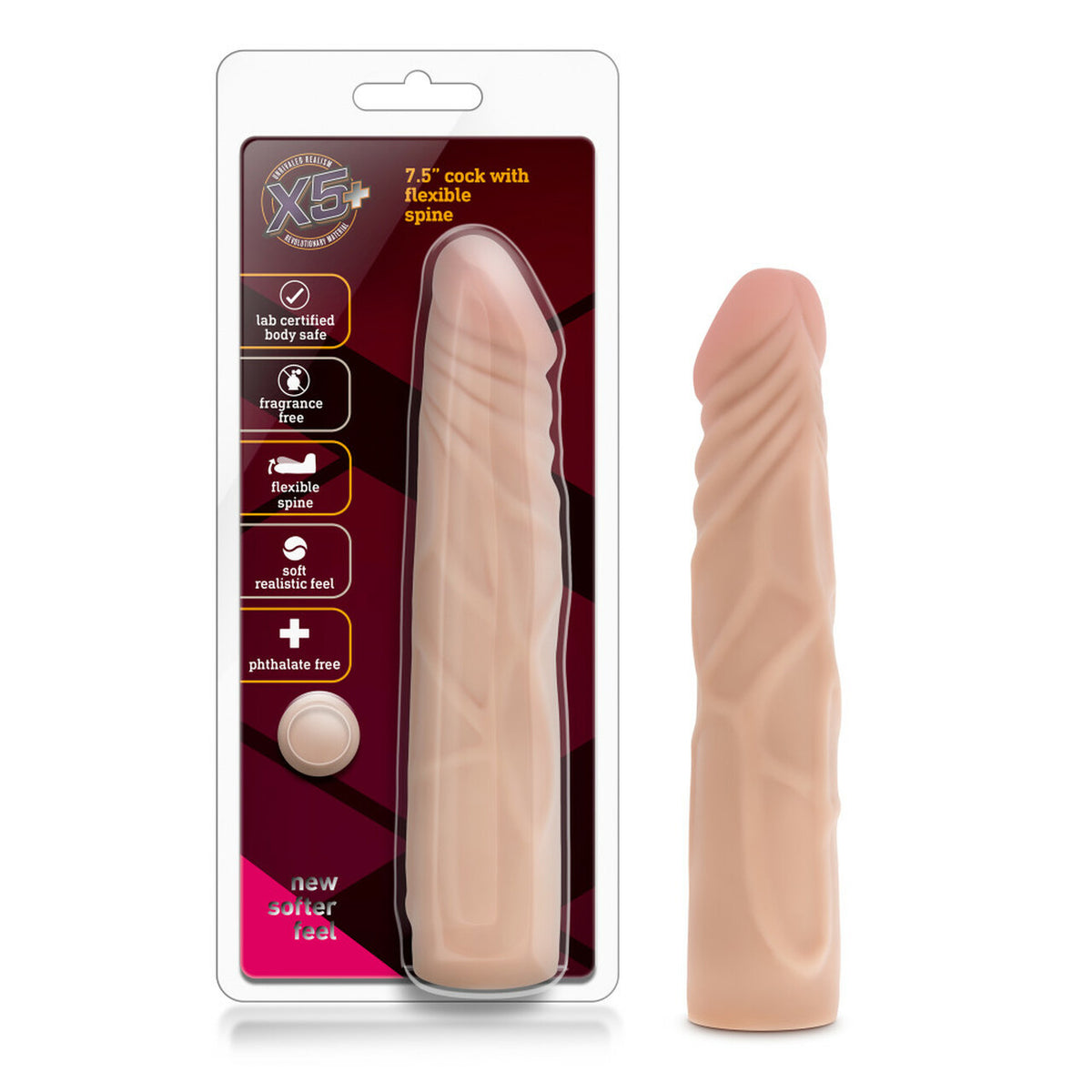 X5 7in Dildo W/flexible Spine Default Title