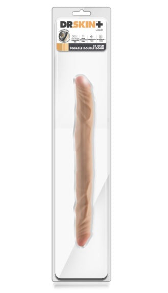 Dr Skin Plus - 14 Posable Double Dong - Beige " Default Title