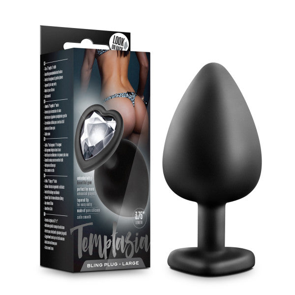 Temptasia Bling Plug Large Black Default Title