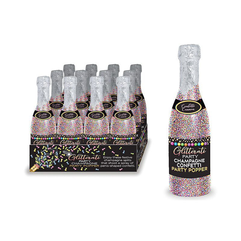 Glitterati Champagne Confetti Poppers 12pc Display Default Title