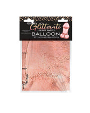 Glitterati 3ft Rose Gold Penis Mylar Balloon Default Title
