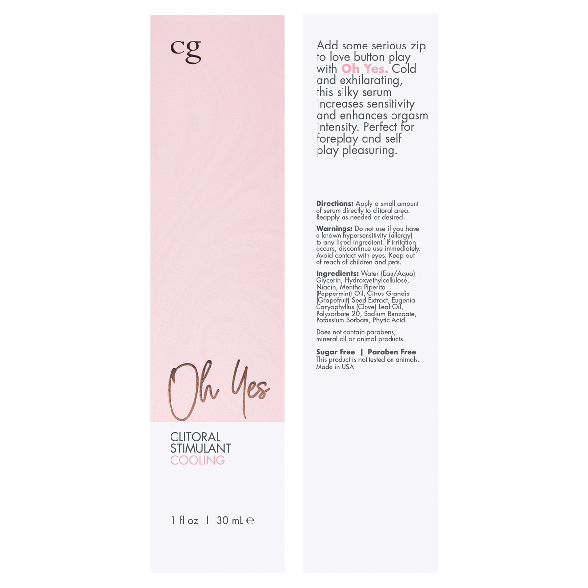 Cgc Oh Yes Clitoral Stimulant Cooling 1 Fl Oz