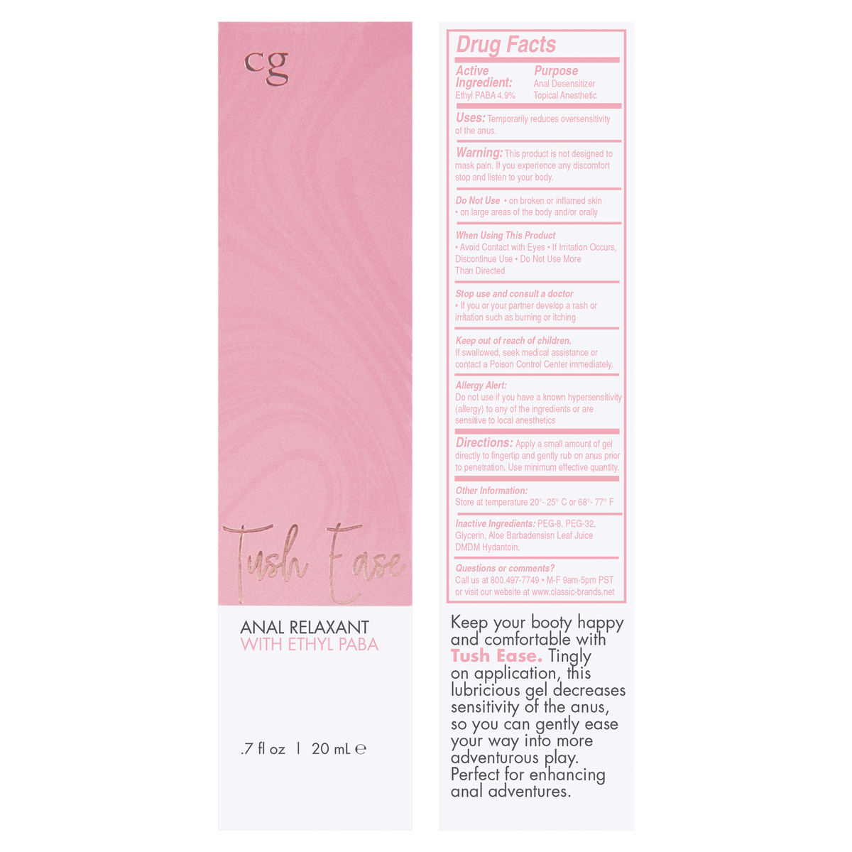 Cgc Tush Ease Anal Relaxant .7 Fl Oz