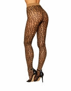Sheer Leopard Pantyhose O/s Default Title