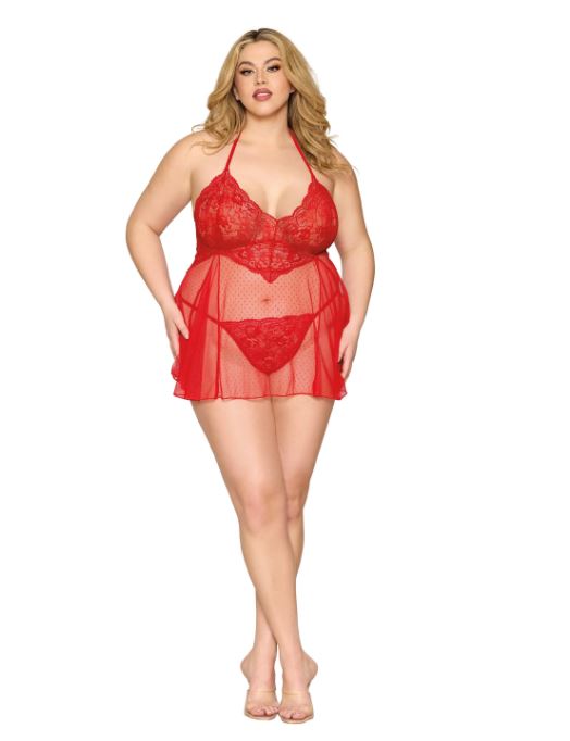 Babydoll & Gstring Poinsettia Q/s Default Title