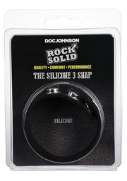 Rock Solid Silicone 3 Snap Black Default Title