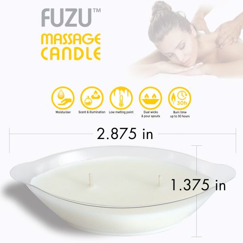 Fuzu Massage Candle 4 Oz Fiji Dates & Lemon Peel