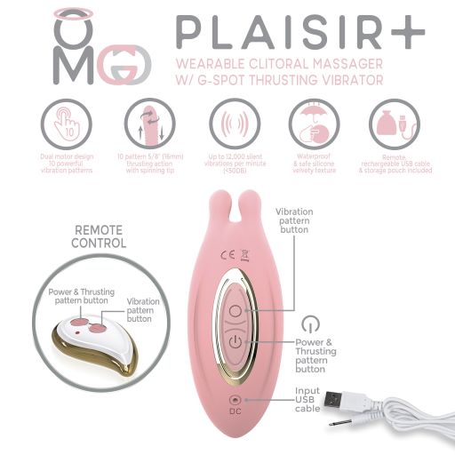 Omg G-spot Vibrating Thruster Pastel Pink