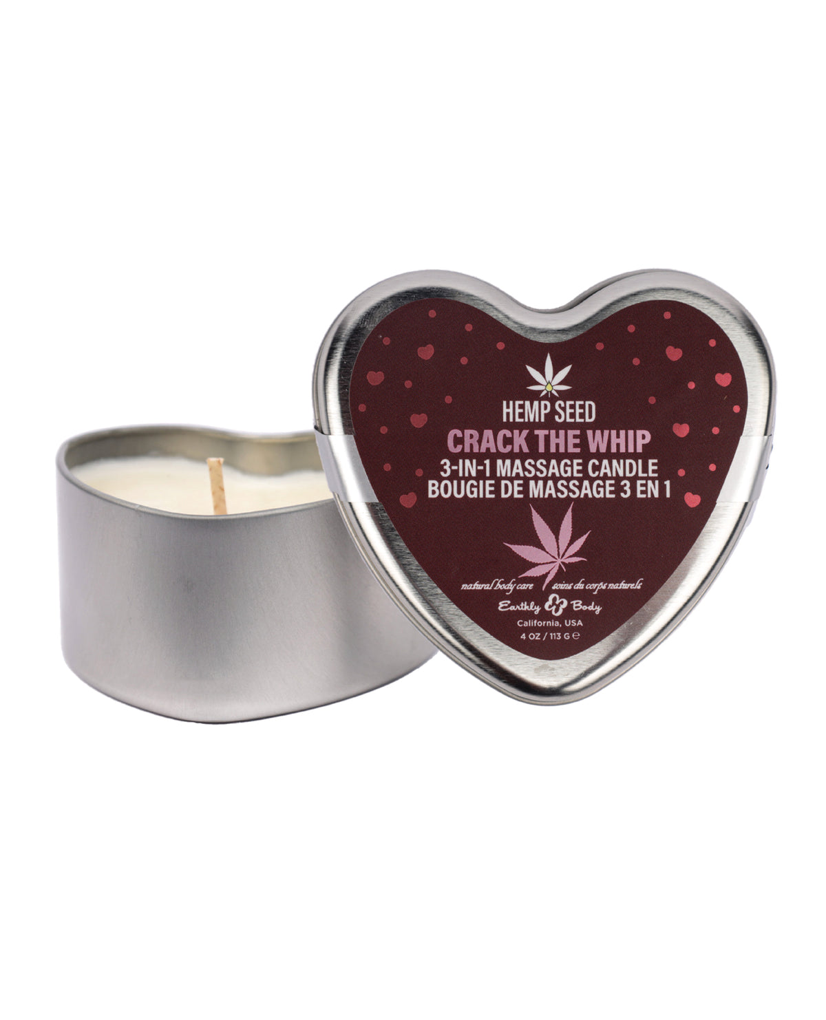 Hemp Seed 3 N 1 Valentine's 2025 Massage Candle Crack The Whip 4.7 Oz Default Title