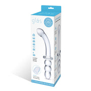 Glas 8 Ribbed G Spot Glass Dildo " Default Title