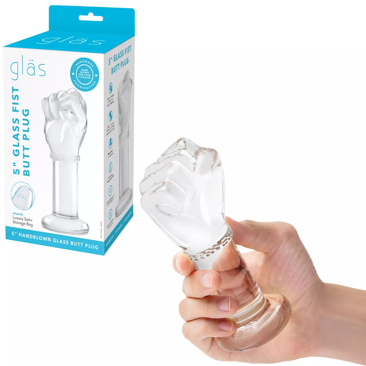 Glas 5in Glass Fist Butt Plug Default Title