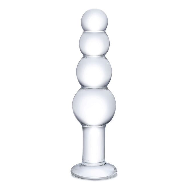 Glas 7.25 Glass Beaded Butt Plug " Default Title