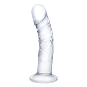 Glas 7 Curved Realistic Glass Dildo W Veins " Default Title