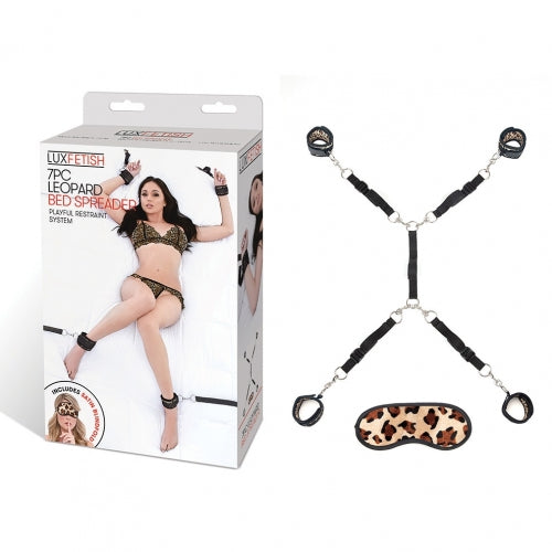 Lux Fetish 7pc Leopard Bed Spreader Default Title