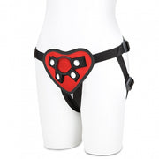 Lux Fetish Red Heart Strap On Harness Default Title