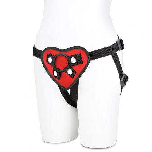 Lux Fetish Red Heart Strap On Harness Default Title