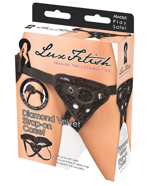 Diamond Velvet Strap On Corset Default Title