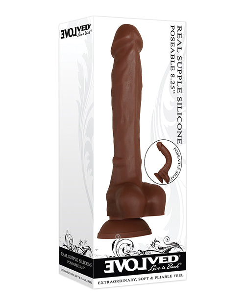 Real Supple Poseable Silicone In Dark 8.25in