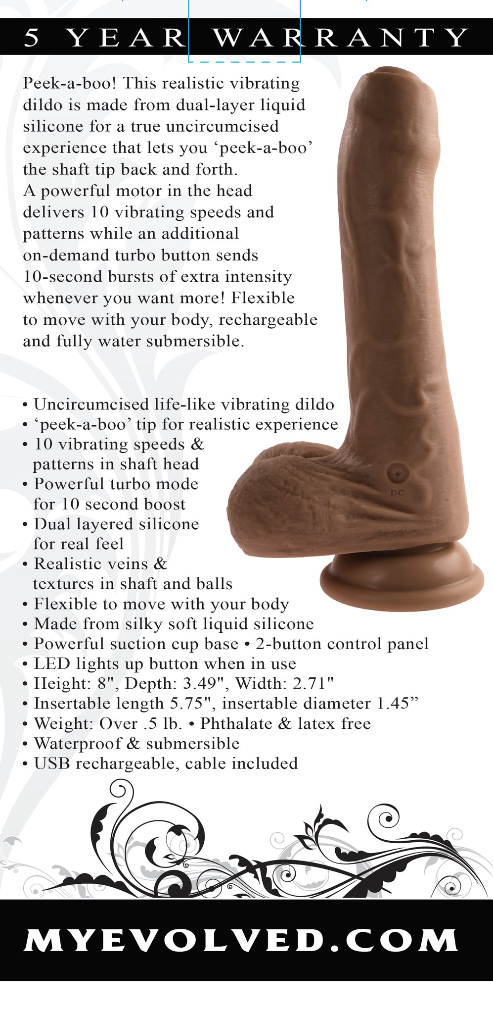 Evolved Peek A Boo Vibrating Dildo