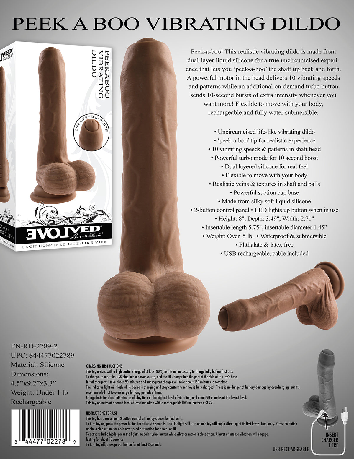 Evolved Peek A Boo Vibrating Dildo