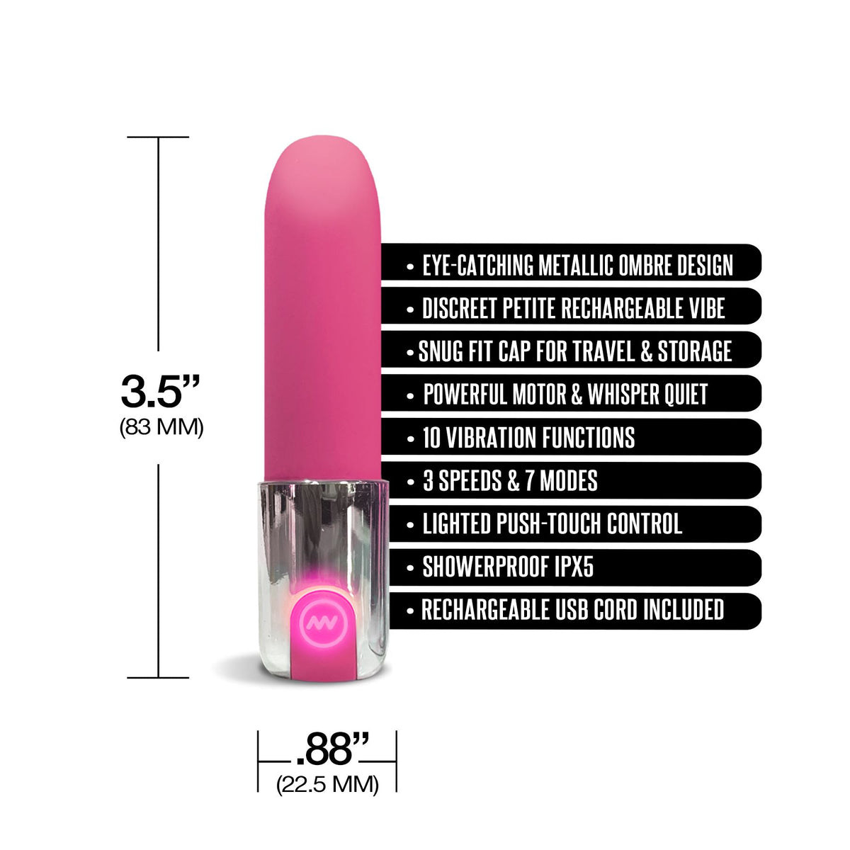 Nixie Lipstick Vibrator Ombre