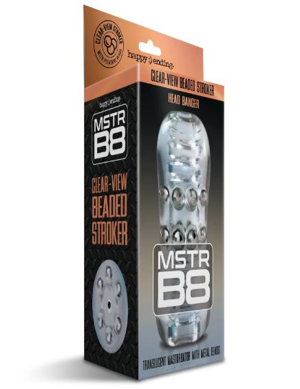 Mstr B8 Clear-view Beaded Stroker Head Banger Default Title