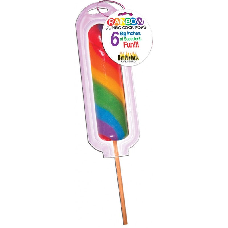Jumbo Rainbow Cock Pops 1pc Default Title
