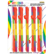 Rainbow Pecker Straws 10pk Default Title