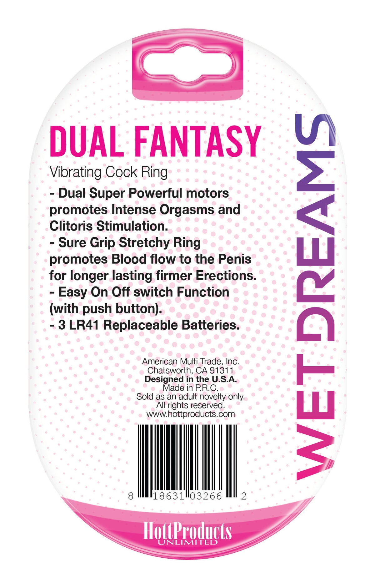 Wet Dreams Dual Fantasy Dual Cock Ring W/ Dual Motors Default Title