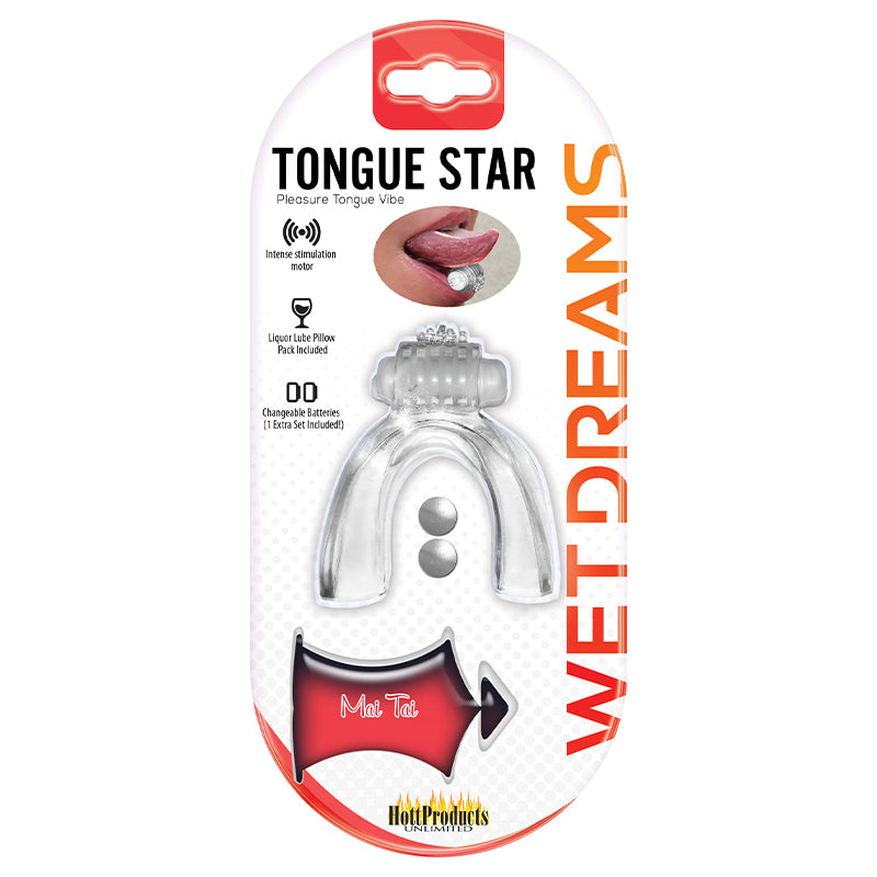 Tongue Star Tongue Vibe Vibrating Tongue With Motor Clear