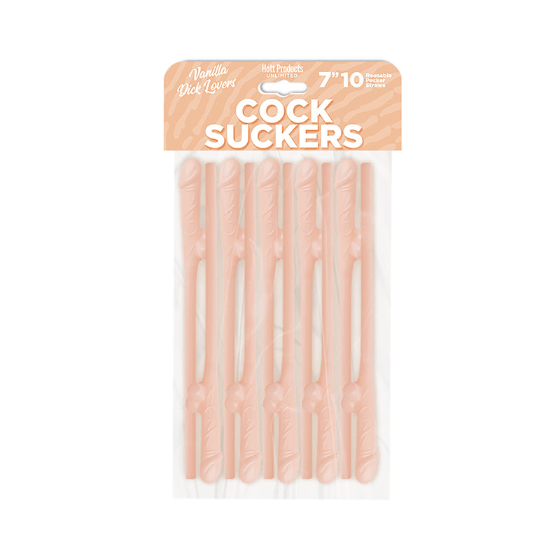 Cock Suckers Pecker Straws Vanilla Lovers 10pk Default Title