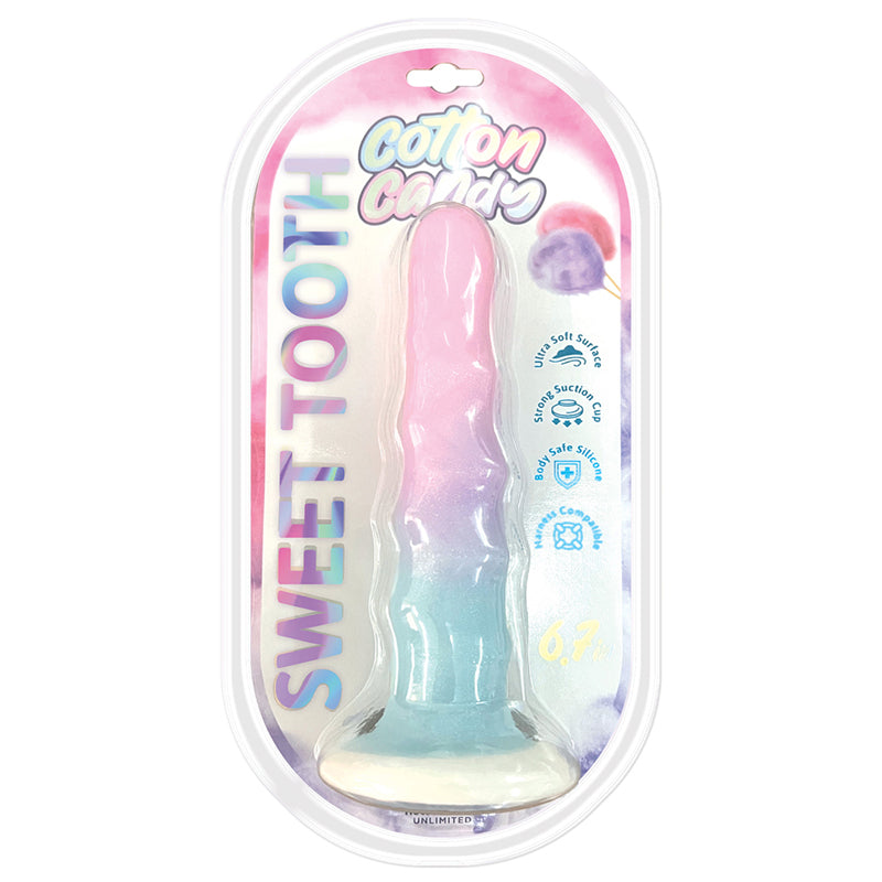 Cotton Candy Powder Puff 6.5in Silicone Dildo Default Title