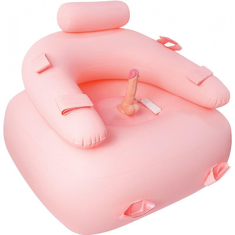 Get Down On It Inflatable Play Coushion W/ Pvc Dildo Default Title