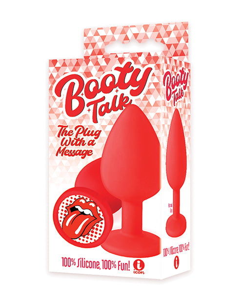 The 9's Booty Talk Butt Plug Red The Tongue