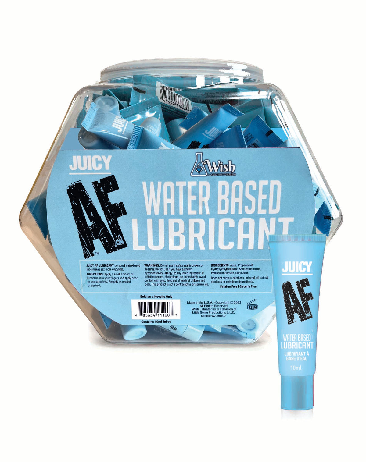 Juicy Af Lube 10ml Water Based Fishbowl Default Title