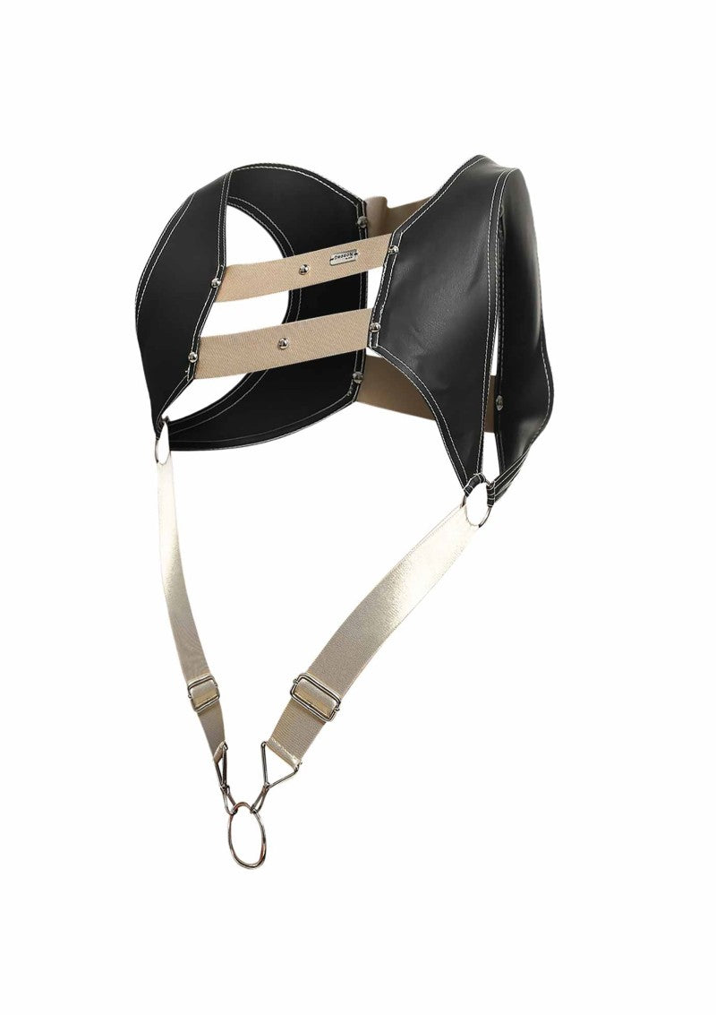 Male Basics Dngeon Croptop Cockring Harness O/s