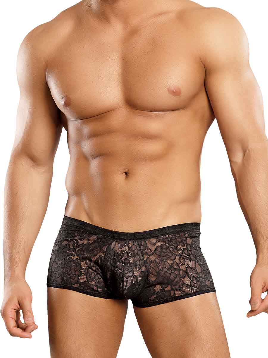 Mini Short Stretch Lace Black