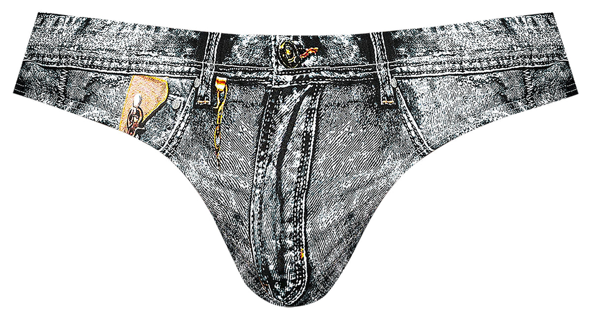 Dirty Denim Thong Blue
